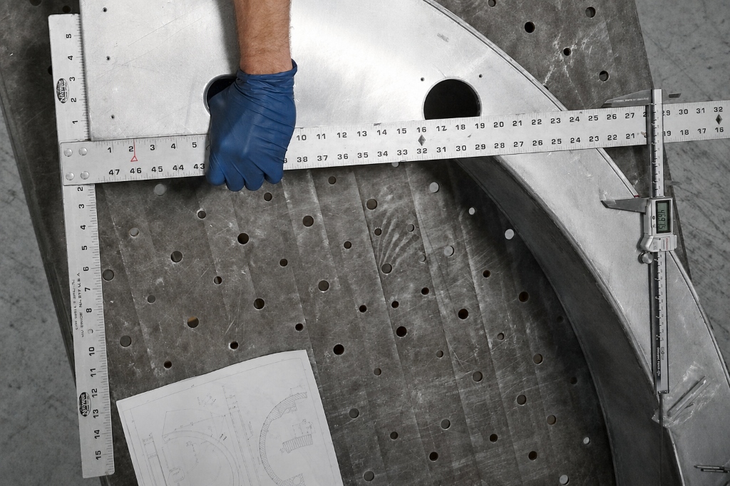Precision measurement and inspection of manufactured assembly under ISO 9001:2015 standards